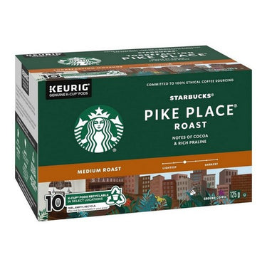 Pike Place Roast Coffee Keurig Coffee Pods 10 Count (Case Of 6) by Starbucks
