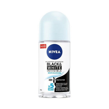 Nivea, Black And White Invisible 48 Hour Protection White Blossom Anti Perspirant Roll On, 50 Ml