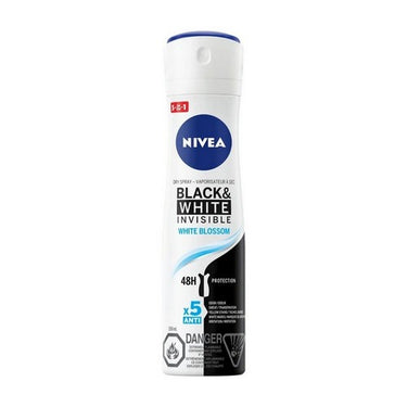 Black And White Invisible 48 Hour Protection White Blossom Dry Spray Deodorant 150 Ml by Nivea