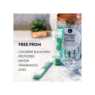 Organic Cotton Regular Super Tampons 30 Count by L. Products