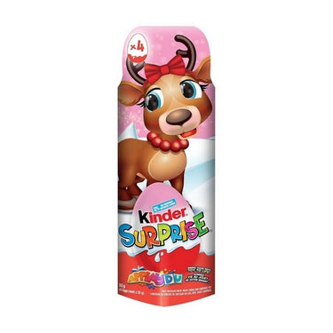 Surprise Pink Christmas Chocolate 80 Grams (Case Of 30) by Kinder