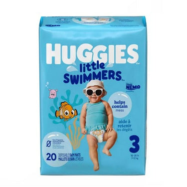 Little Swimmers Disposable Swim Diapers Size 3 (16 To 26 lbs) 20 Count (Case Of 4) by Huggies