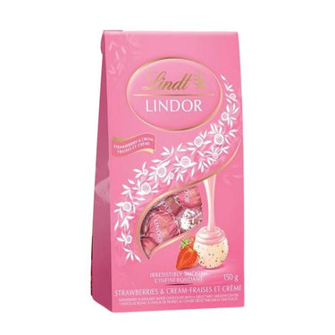 Strawberries And Cream White Chocolate Truffles 150 Grams (Case Of 5) by Lindt