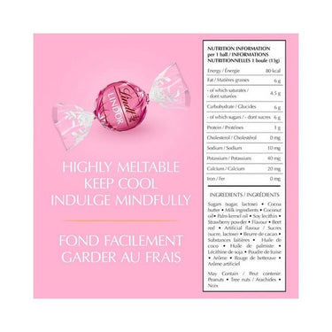 Strawberries And Cream White Chocolate Truffles 150 Grams (Case Of 5) by Lindt