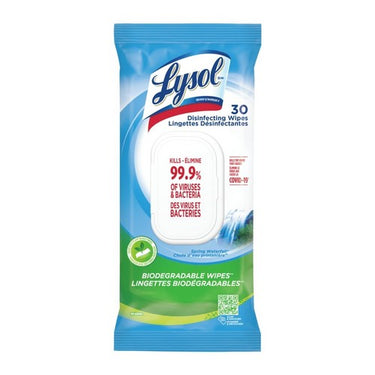 Spring Waterfall Scented Disinfecting Wipes 30 Count (Case Of 9) by Lysol