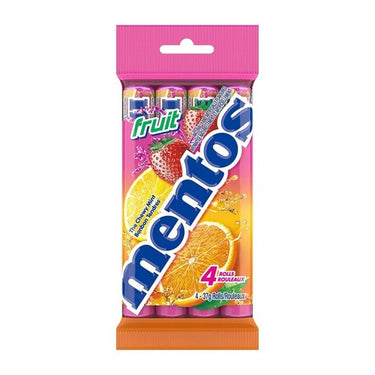 Fruit Flavoured Candy Rolls 4 Count (Case Of 12) by Mentos