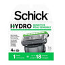 Hydro 5 Sensitive Skin Men's Razor Refills 4 Count by Schick