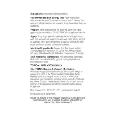 Dynamiclear, Cold Sore Treatment, 0.5 Ml X 2