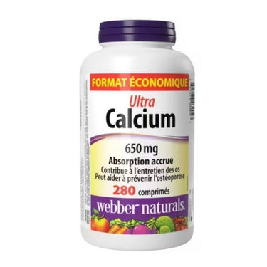 Webber Naturals, Calcium Ultra, 650 Mg, 280 Tabs